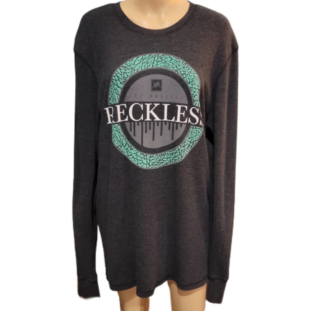 Young & Reckless Gray Long Sleeve Thermal Top XL NWOT